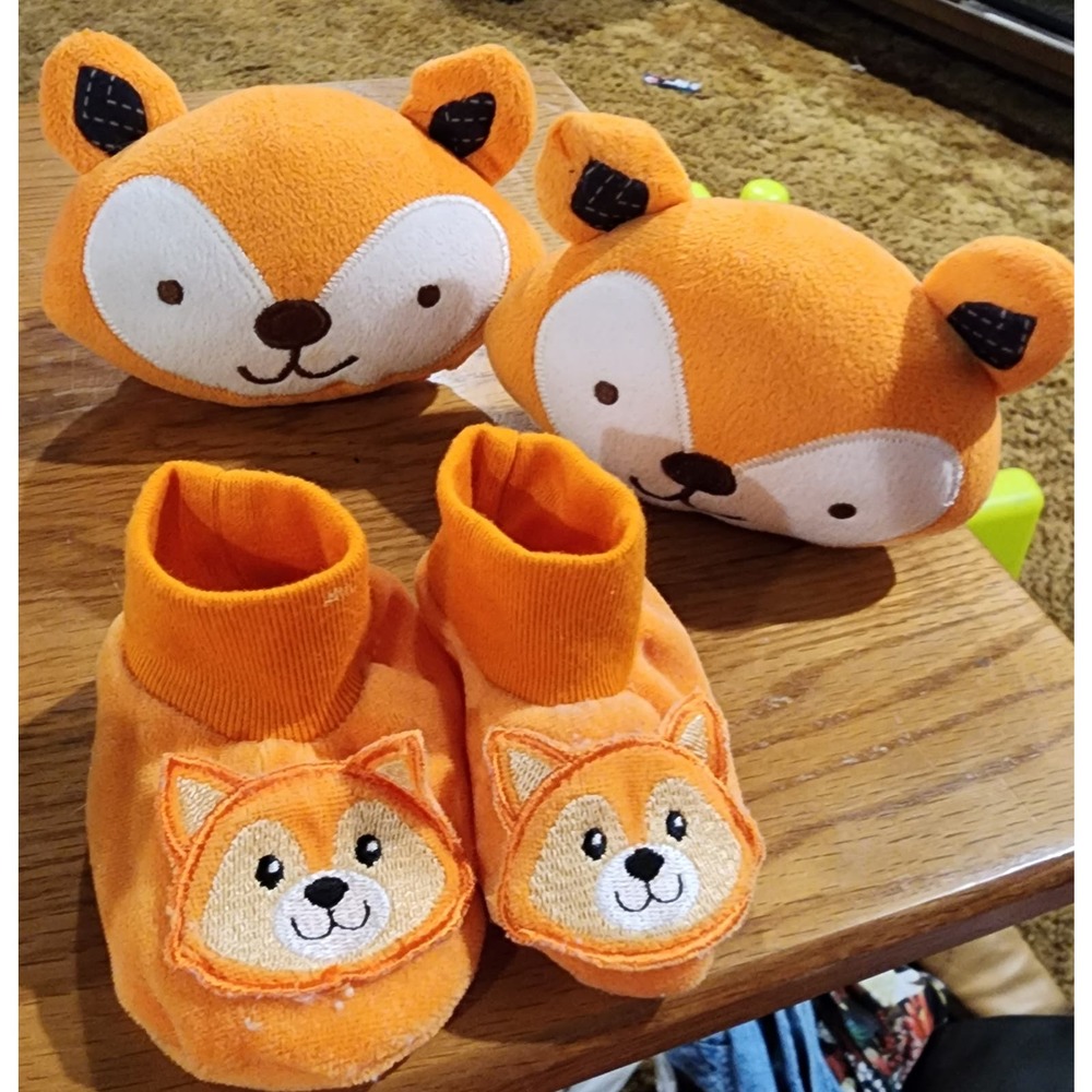 Zobo, Car Seat Baby Neck Cushions, Fox (2 pieces) With Coordinating Riding Socks